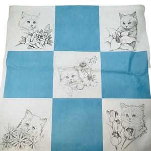Kittens & Flowers #8481 Tri-Chem Chart Picture To Paint‎ Wallhanging Large 1986
